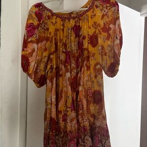 Spell Siren Song Marigold Flamingo Mini Dress XS Spell And Gypsy Collective Boho